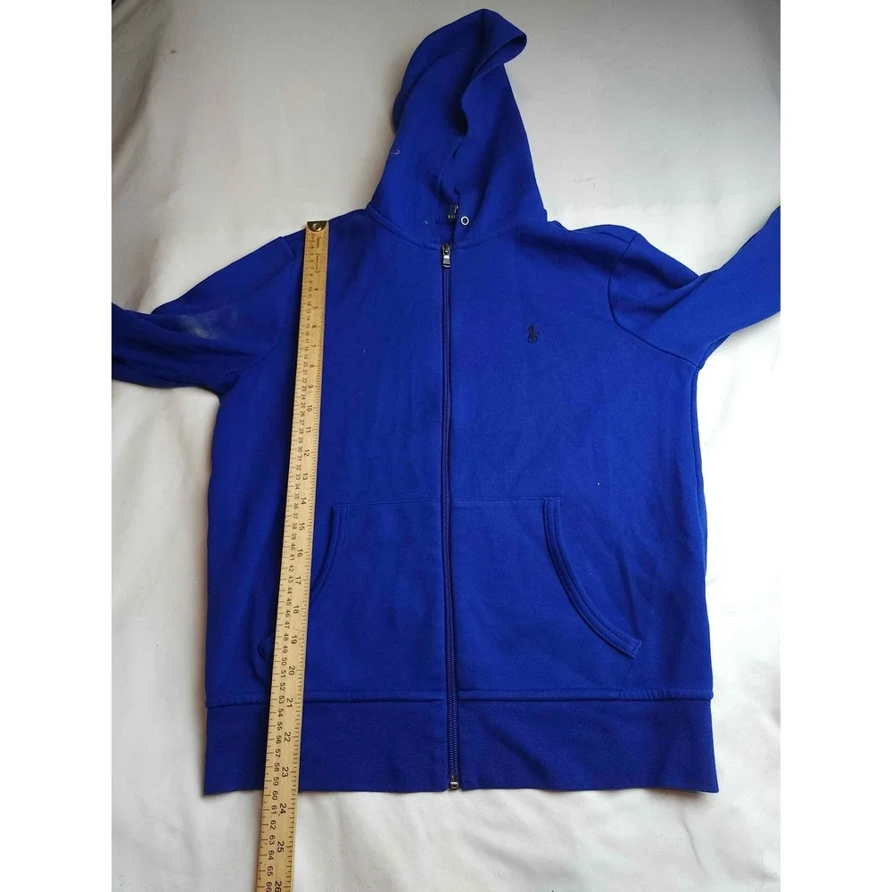 Polo Ralph Lauren Mens Royal Blue Full Zip Fleece Hoodie Sweatshirt SP